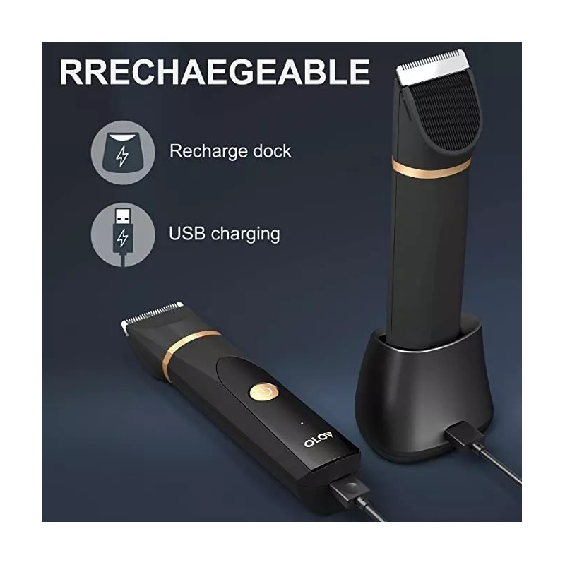 Olov Recortadora Eléctrica De Vello Corporal 2 Cabezales