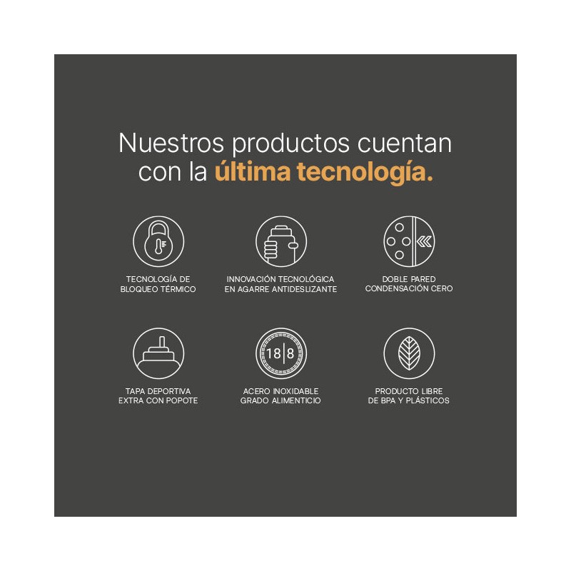 B Strong | Botella Térmica, 750 ml (25 Oz)