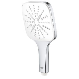 Grohe 26551LS0 Rainshower 130 SmartActive Cube, Shower and Shower System, Hand Shower with 3 Jet Types, Moon White