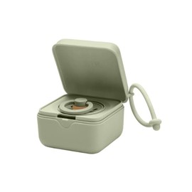 BIBS Dummy Box with Elastic Band Steriliser Box for Dummies. 100% BPA Free Material. Sage