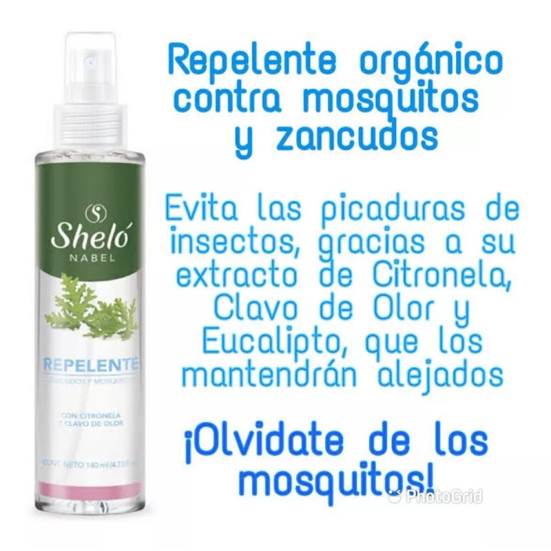 Sheló Nabel Repelente Para Zancudos Y Mosquitos, 140ml.. Shelo Nabel