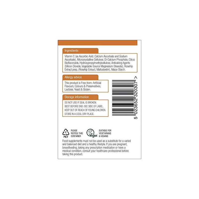 Natures Aid Natures Aid Vitamin C 1000mg Low Acid 30