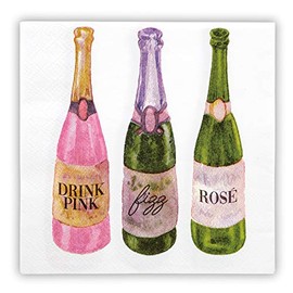 Santa Barbara Design Studio Sippin' Pretty Cocktail Paper Napkins, 20-Count, 5 x 5-Inches, Wedding Champagne