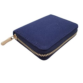 Topkids Accessories Fashion Coin Purse Women's Wallet Zip Purses Cute Money Credit Card Coin Holder Holiday Rave Festival Party Travel Accessories Money Pouch (Plain Navy Blue Fabric)