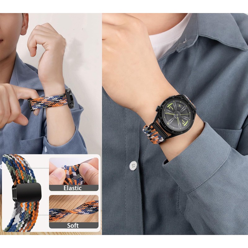 GIOPUEY Strap Compatible with CMF Watch Pro, Flexible Nylon Braided