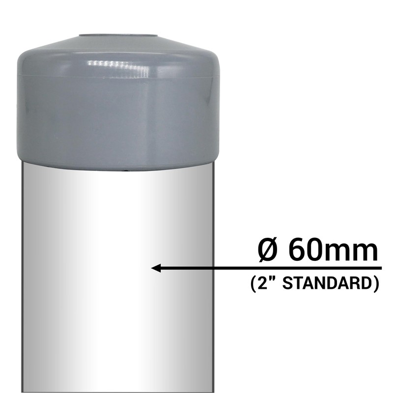 SKIR'CO Pack of 10 Fence Post Caps Round 60 mm