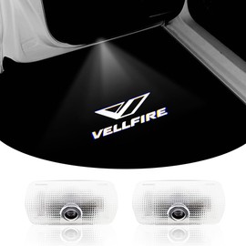 New Vellfire Courtesy Light Door Welcome Light Courtesy Lamp LED Logo Projection for Toyota Vellfire Courtesi Car Door Lamp Set of 2 with 30 Tools