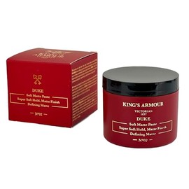 King's Armour Duke Soft Matte Paste – Super Soft Hold, Natural Matte Finish, Lightweight & Flexible Styling for Effortless Texture and Definition – 110 ml (3.72 Fl Oz)