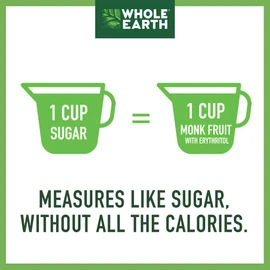 Whole Earth Sweetener Company Monk Fruit with Erythritol, Keto Friendly, Low Carb Sweetener, 235 Grams