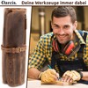 Darcis Tool Roll in Brown - Made of Genuine Cowhide