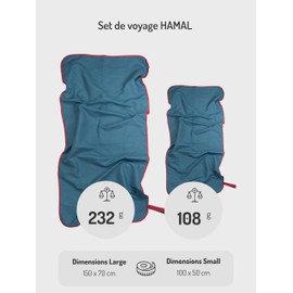 NORDKAMM Mikrofaser Handtücher Set mit Oeko TEX Zertifikat, Ultraleicht, blau