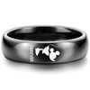 XAHH His and Hers Matching Set Couple Titanium Steel Rings