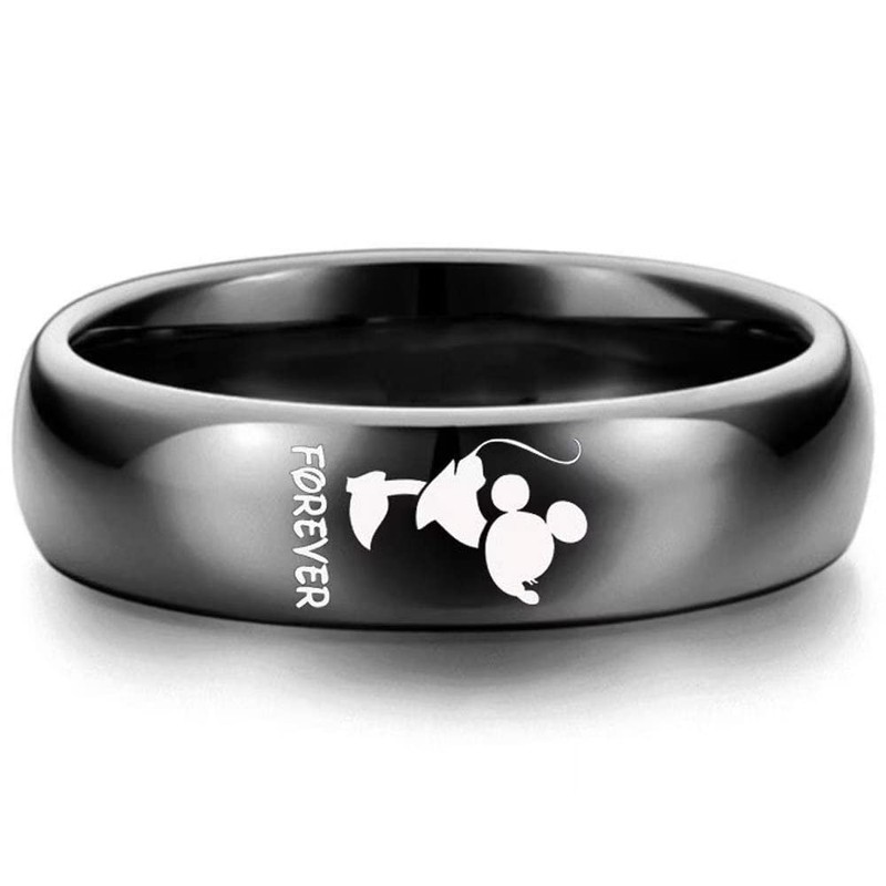 XAHH His and Hers Matching Set Couple Titanium Steel Rings