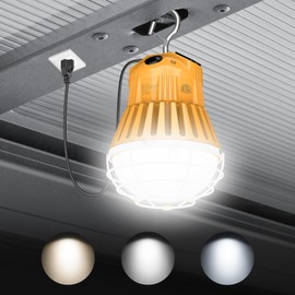 BBESTLED LED Temporary Work Light 80W/64W/48W, 10400LM Outdoor Construction Lights Job Site Lighting 5700K/5000K/4500K, 10ft Cord Hanging Lighting for Workshop Construction Garage, AC100-277V