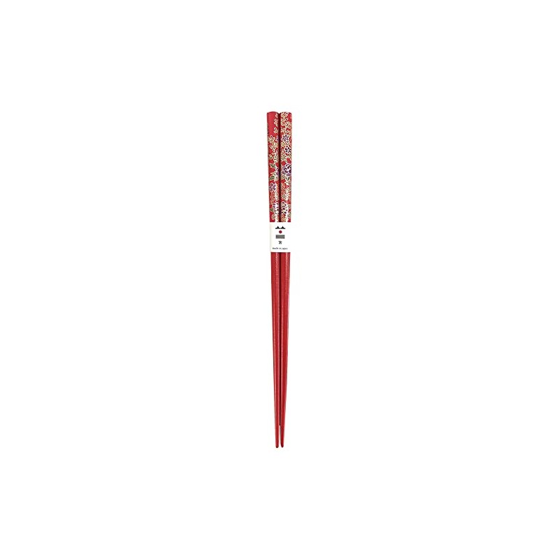 Alphax Chopsticks Made in Japan Natural Wood Painted Chopsticks Flower
