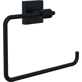 Franklin Brass Maxted (1-Pack) Hand Towel Holder Matte Black Towel Racks for Bathroom Wall Square Towel Ring Holder for Bath Towel Hanger for Kitchen, Bathroom Accessories MAX46-FB