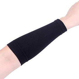 HiTreasure 1 PCS Full Forearm Tattoo Cover Up Band Compression Sleeves Men Women (XL, Black)