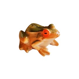 QUINTRA 2 Pieces Miniature Frog Statue Frog Figurines for Garden Decoration Cute Mini Frog Figurines for Courtyard Fairy Garden Ornaments Desktop Decoration (C, A)