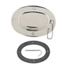 304 Stainless Steel Chain Deck Pipe with Rubber Gasket 6.32x4.47in