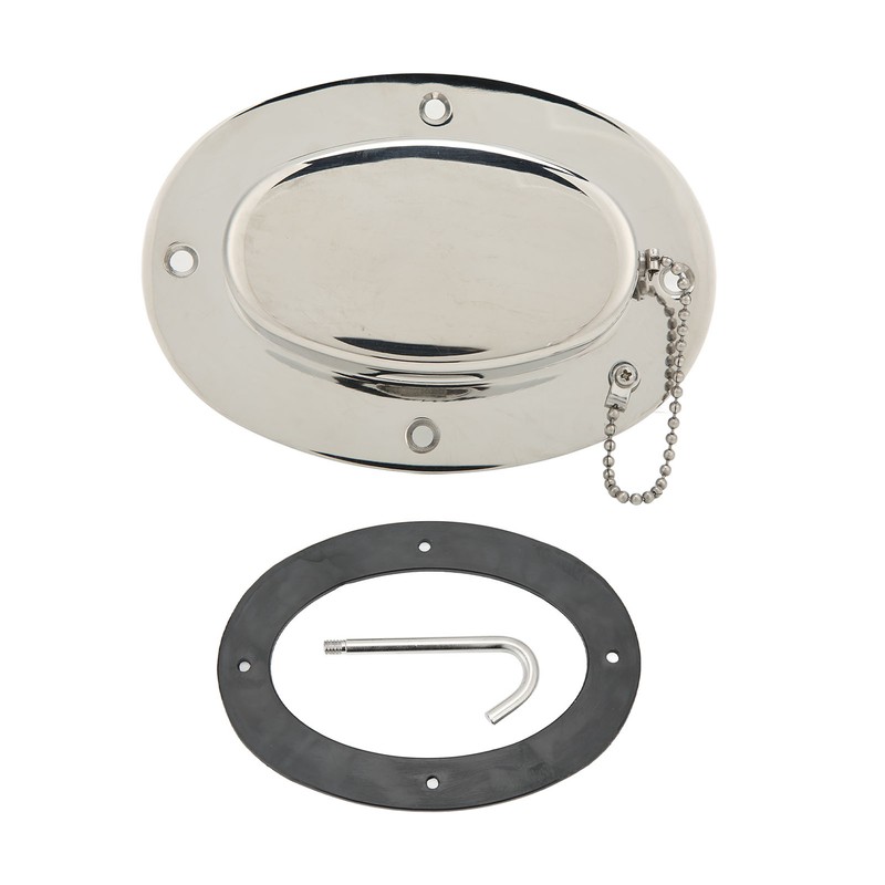 304 Stainless Steel Chain Deck Pipe with Rubber Gasket 6.32x4.47in