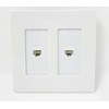 RiteAV - 2 Port Cat6 Ethernet White - Dual Gang