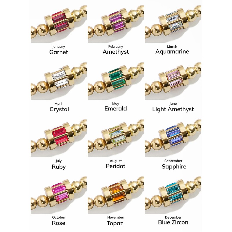 BaubleBar Tatum Birthstone Bracelet - Blue Zircon