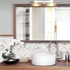 STICKGOO 10-Sheet Herringbone Tile Peel and Stick Backsplash, Calacatta Marble