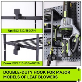 KAFAHOM Leaf Blower and Weedeater Hanger,Lawn Power Tool Organizer Wall Mount Rack Hanger for Leaf Blower and Weed Eater,Heavy Duty Lawn Tool Storage and Organization with Hooks