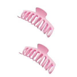 2 Pack Big Hair Claw Clips Nonslip Large Claw Clip for Women and Girls Hair,Strong Hold Grips Hair Accessories (Pink, 11 cm)