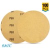 S SATC 100 PCS PSA Sanding Discs 6 Inch Adhesive