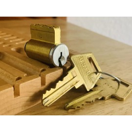U.S. Lock Security Key in Knob kik w 2 Keys Locksport Brass NOS Las Vegas Joblot