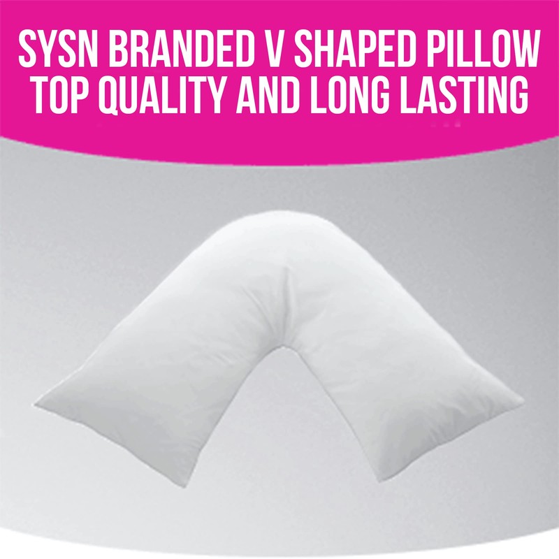 SYSN V Shaped Luxury Support Pillow Orthopaedic Maternity Extra Filled