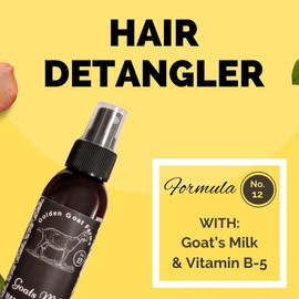 Black Canyon Home and Body Golden Goat Farms Amber Cinnamon Scented Hair Detangler Spray with Goat Milk, 4 Oz (2 Pack)