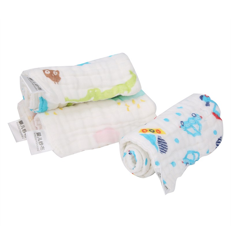 4Pcs Thick Baby Reusable Diaper Cartoon Animal Infant Plush Washcloth