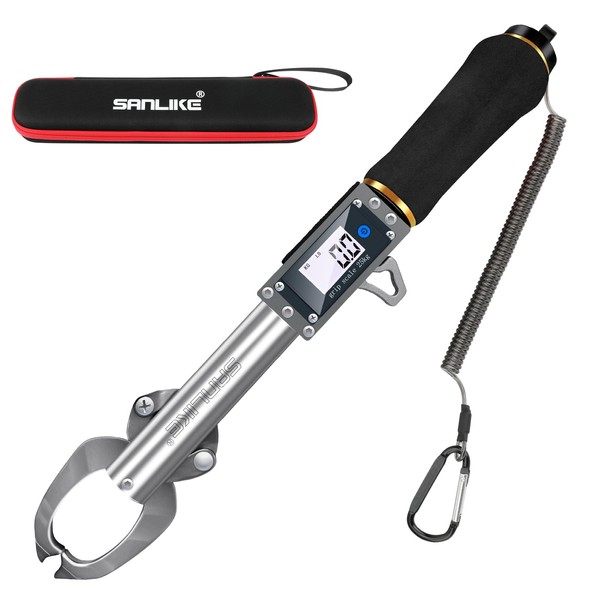 SANLIKE 23 Year Old Fish Grip Fishing Gripper, Suitable for Sea Fishing, Large Fish, Black