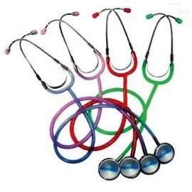 ESTETOSCOPIO PEDIATRICO SIMPLE ROJO TRANSPARENTE