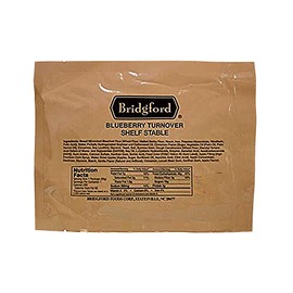 Bridgford MRE Blueberry Turnover - Ready to Eat Survival Food Storage - 6 Pack - Shelf-Stable, Nutritious Hiking & Camping Food - Ideal for Emergency Kits, Outdoor Adventures & Long-Term Storage