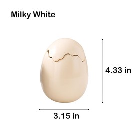 Chitengnet Easter Eggs Scented Candle,Natural Soy Wax, Creative Ceramic Eggshell, Aromatherapy Candle Gift Set, Candlestick Fragrance Gift Decoration (Milky White)