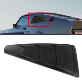CHEDA Carbon Style Unpainted Black Quarter Side Window Louvers Board Compatible with 2005 2006 2007 2008 2009 2010 2011 2012 2013 2014 Ford Mustang