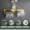 APLusee Brushed Gold Double Toilet Paper Holder with Shelf, Heavy