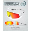 Excoutsty Polarized Sports Sunglasses for Men Women,UV400 Windproof Baseball Cycling