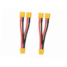 FLY RC 2pcs XT60 Parallel Battery Connector Cable Extension Y Splitter for DJI Phantom RC Mode Helicopter Quadcopter