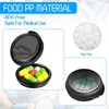 IOSPKKIO® Pack of 4 Round Small Pill Box, Mini Storage