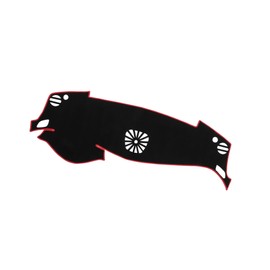 ACROPIX Car Dashboard Cover Compatible for Nissan Altima 2013-2018, Protective Polyester Red Center Console Interior Trim Dash Cover Mat Pad Car Parts