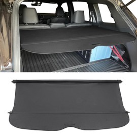 IKON MOTORSPORTS, Cargo Cover Compatible with 2019-2025 Honda Passport All Models, OEM Style PVC & Aluminum Rod Black Security Rear Trunk Cover Security Retractable Shield