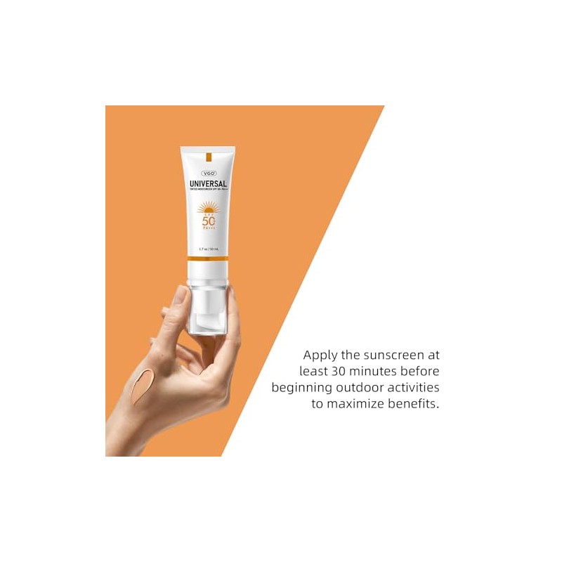 VGO Protector Solar Tintado Para Rostro Spf 50, Crema Solar