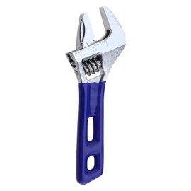 Create idea Wide Opening Stubby Adjustable Wrench 24mm/0.9 Inch Maximum Opening Size 4.5 Inch Length Single Open-Ended Spanner for Car Plumbing Mechanical Repair Hand Tool