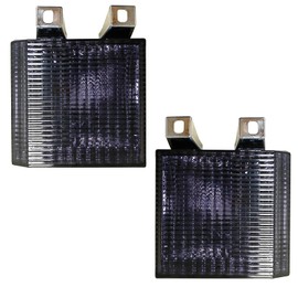 KYYET - Par de luces de parque/señal de lente de humo compatible con Chevy Blazer GMC 1983-1988 para camioneta y lado del pasajero con faros quad reemplaza 918045 918046