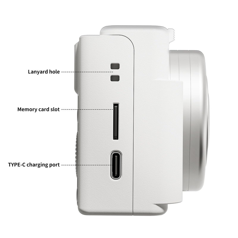 2K Digital Camera with 48MP Multi-Filter 16X Zoom Anti Shake,