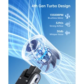 Bearwind Portable Handheld Turbo Fan - 5 Gear High Speed 4000mAh Rechargeable Mini Personal Hand Fan Blow Cold Air, Battery Operated Travel Essentials, Beach Vacation, Gifts for Women, Men (Black)